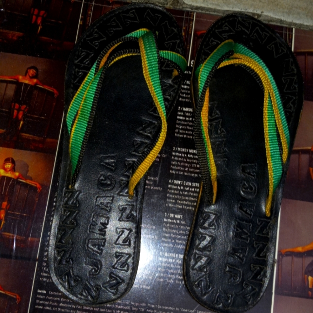 Sandles Summer Kids Handmade in Jamaica 🇯🇲💚🖤💛
